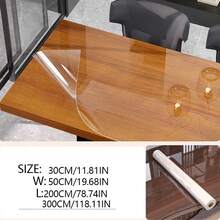 Furniture Sticker [Kitchen Countertop Protective Film] Transparent Protective Film For Dining Table, Marble, Quartz Stone, Stove, Coffee Table, Waterproof, Heat-Resistant, High Temperature Resistant Sticker - Transparent - View 3