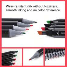 120/168/262 Colors Dual-Tip Acrylic Marker Pen Set, Durable & Fade-Resistant, Suitable For Artists Painting, Illustration, Handicrafts, School Supplies, Coloring Books, DIY Projects On Paper, Fabric, Wood, Stone, Plastic, Glass, Ceramic, Pumpkin, For Students And Adults, Great Gift For Thanksgiving, Halloween, Christmas - Multicolor - View 11