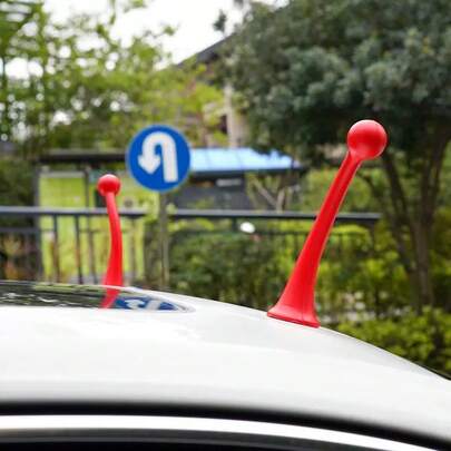 2pcs 3D Cute Devil Horn Car Decor, Alien Tentacle Anti-Collision Trim, Stress Relief Full Body Car Sticker Accessories