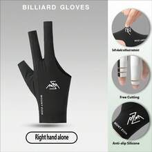 1pc High-Quality Snooker Left/Right Hand 3-Finger Open-Style Billiard Glove, Suitable For Women And Men, Highly Elastic Breathable Non-Slip - Multicolor - View 37