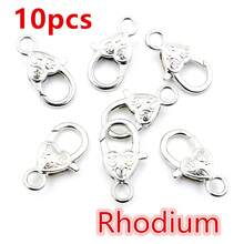 10pcs 26x19mm Heart Shape Lobster Clasp Hooks Craft Keychain Clasps DIY Jewelry Making Accessories Findings - Heart - View 23