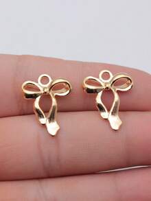 15pcs Bow Tie Pendant For DIY Jewelry Making - KC Gold Color - View 2