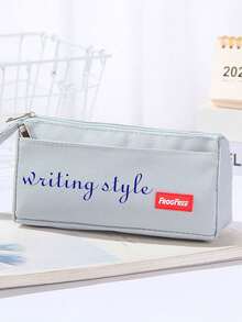 Customized Text LOGO Minimalist Pencil Case, Large Capacity Stationery Bag, Pencil Pouch For Students, Back To School Gift, Personalized Pencil Bag - Multicolor - View 8