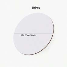 10个白色圆形蛋糕底托，扇形边缘，6/8/10英寸，1/2英寸厚，坚固耐用，多用途多层蛋糕架，适用于毕业典礼、派对、啤酒节、圣诞节、万圣节、新年等场合 - 无需电源或电池 - 查看 17