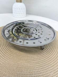 1pc Stainless Steel Steamer Rack With Detachable Legs, Home Steamer Pot Accessory With Separate Water Tray, Suitable For Various Pot Sizes, For Steaming Buns, Bread, Dishes, Applicable To Home Kitchen, Open Flame Stove, Induction Cooktop - Multicolor - View 8