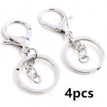 4pcs Keychain Ring With Lobster Clasp Hooks Key Rngs DIY Keychains Jewelry Making Accessories Findings - Keychain Clasp Hooks Rings - View 14