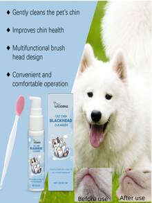 猫咪下巴黑头去除免洗泡沫油，尾部沐浴香波，犬猫通用宠物清洁套装，猫咪下巴痤疮去除护理套装 - 温和去除猫咪下巴黑头，含清洁液 - 淺藍色 - 查看 6