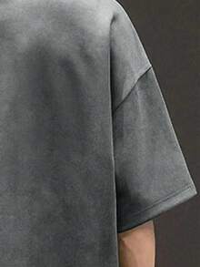 青少年夏季新款字母印花休闲圆领短袖T恤 - 灰色 - 查看 5