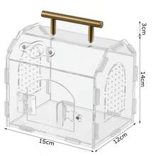 1个亚克力爬行动物宠物盒，蜘蛛蜥蜴蛇类饲养箱，小型透明饲养箱，方便观察爬行动物，也可作为礼物赠送 - 透明色 - 查看 5