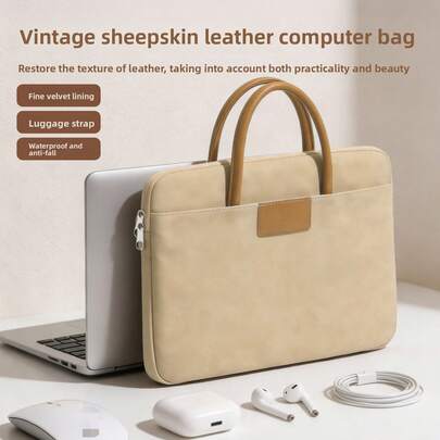 Bolso de negocios de alta gama, compatible con Apple, para portátiles de 14" y 15.6", maletín unisex