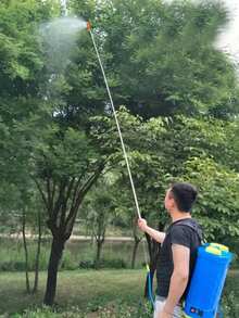 1根不锈钢伸缩喷杆延长杆，可调节通用接头，适用于欧美，耐用高压喷嘴，适用于浇水、喷漆和农业喷洒。 - C - 查看 3