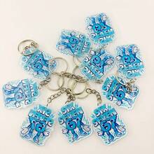 10pcs Letter Shaped Acrylic Keychains, 67 Pattern For Men, 2D Flat Design, Practical & Fashionable Keychain Pendant, Suitable For Holiday Gifts And Decoration, Can Be Used For Backpacks, Wallets, Car Keys, 2D Flat Style - Multicolor - View 7