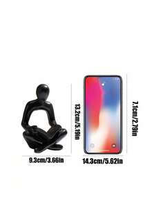 1件抽象阅读人物树脂雕塑，适用于办公室装饰、毕业典礼装饰、卧室装饰、生日礼物、房间装饰、教师节礼物、母亲节礼物 - 黑色雙手看書 - 查看 4