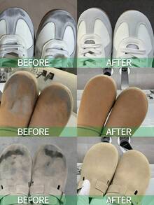 麂皮鞋清洁套装，泡沫清洁剂 - 带刷子 - 专业免水织物清洁剂，适用于德克森鞋、麂皮鞋、磨砂运动鞋，清新织物。使用方便。甘油基底。不含表面活性剂。 - 液體 - 查看 4