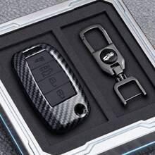 Custodia in fibra di carbonio ABS per chiave di Kia K2 Rio Sorento K4 Cerato Forte Picanto Stonic Carnival Soul K3 K5 Sportage R Optima Telluride Seltos Ceed - 3 pulsanti - Visualizzare 8