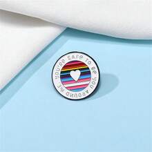 你就是我要做的珐琅胸针，时尚装饰胸针，衣领徽章，包包别针，珠宝礼品 - 彩色 - 查看 3