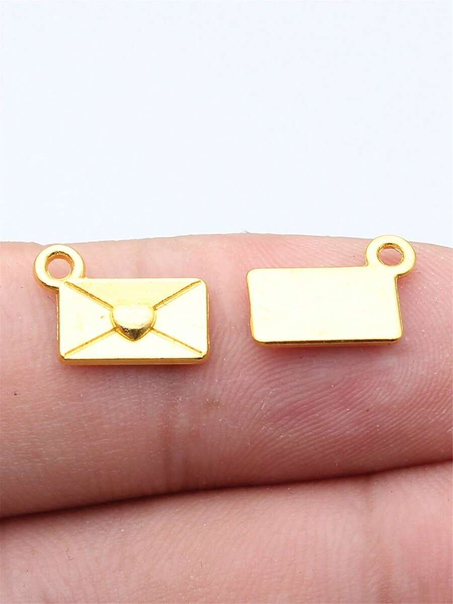 40pcs Love Letter Pendant Necklace, Keychain, Phone Charm, Bag Decor - Gold - View 1