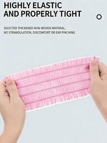 Disposable Non-Woven Elastic Hair Bands, Headbands, Hair Ties, Facial Cleansing Headwraps - Multicolor - View 2