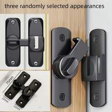 1 Set Universal Metal Lock, 90/180 Degree Rotating Security Padlock, Suitable For Barn Doors, Bathroom Sliding Doors, Garages, Bedrooms, Cabinets And Other Doors And Cabinets - Multicolor - View 3