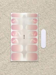 Waterproof Self-Adhesive Nail Stickers Set, Fresh Designs Suitable For Autumn/Winter Nail DIY - Baby Pink - View 3