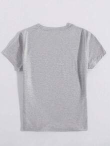 Dope Sneakers Graphic Print T Shirt 220g Casual Style 1pcs Women's 100% Cotton Tee Short Sleeve  Summer Outfit - 灰色 - 查看 3