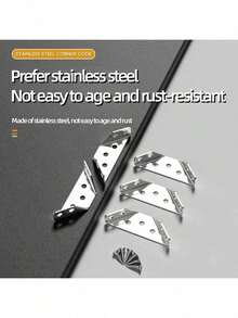 Universal Stainless Steel Furniture Corner Connector / Triangle Corner Brace Bracket - A - View 7