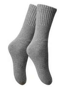 Men's Knee-High Socks, Large Size 45/48, Selene - Grey - View 1