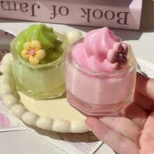 1pc 2026 New Milk Tea Cup Tactile Collection Series - Snow-Top Milkshake Realistic Food-Play Squishy, Creative Desk Toy, High-Aesthetic Relaxation Tool, Perfect Gift For Birthday, Easter - Multicolor - View 4