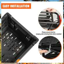 Bike Basket Rear, Folding Large Capacity Rear Bike Baskets, Collapsible Bicycle Storage Bike Milk Crate Rear Rack,Waterproof Cover For Shopping,Outings,Pets E-Bike Accessories (Black) - Black - View 5