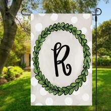 1PC Spring Initial Garden Flag 26 Letters - Personalized Family Name Yard Flag 12x18 Inches Double Sided Printing, All Seasons Holiday Outdoor Decoration, Patio Lawn Home Garden Decor, Flagpole Not Included - Multicolor - View 15