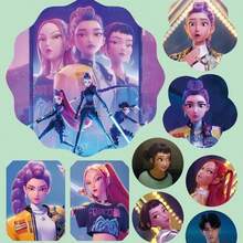 Hasbro Set de 12 pegatinas de grupos de chicas y bandas de chicos K-POP, calcomanías DIY - Multicolor - Ver 9