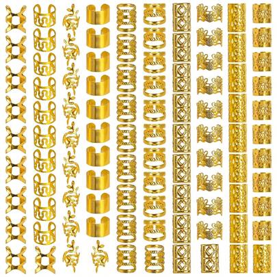 100pcs Gold-Tone Hair Accessories, Girls/Women Hair Clips, Ear Cuffs, Hair Pearls For Hair Decoration