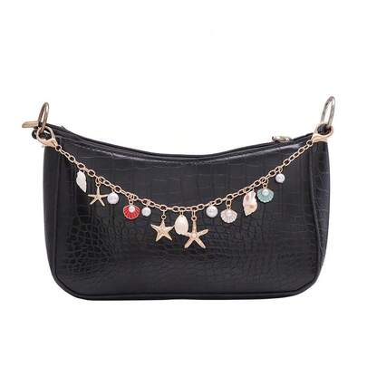 时尚贝壳、海星、多巴胺熊宝石吊坠，搭配百搭珍珠链