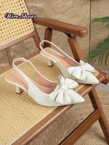 Giày sandal nữ mũi nhọn kiểu dáng mới, gót cao, quai ngang, kín mũi, thời trang, thiết kế gợi cảm, thanh lịch, phù hợp cho những dịp đặc biệt, thoải mái khi mang, thích hợp cho các bữa tiệc hoặc sự kiện. - trắng - Xem 9