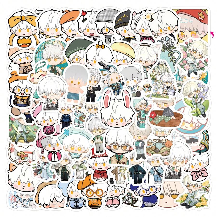 Cute Big Head Stickers, Suitable For Decorating Stationery, Water Cups, Luggage, Refrigerators, Skateboards, Guitars - Multicolor - View 1