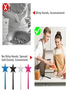 These Magical Seasoning Sticks, Star-Shaped Salt And Pepper Seasoning Sticks, Are Convenient To Use, Fun, Durable, Portable, And Very Suitable For Cooking. They Can Also Make A Thoughtful Gift. These Seasoning Sticks Can Enhance Your Kitchen Experience And Add Fun To Your Daily Life And Birthday Celebrations. - Pink - View 7