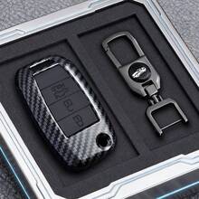 Custodia in fibra di carbonio ABS per chiave di Kia K2 Rio Sorento K4 Cerato Forte Picanto Stonic Carnival Soul K3 K5 Sportage R Optima Telluride Seltos Ceed - 3 pulsanti - Visualizzare 14