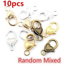10pcs 26x19mm Heart Shape Lobster Clasp Hooks Craft Keychain Clasps DIY Jewelry Making Accessories Findings - Heart - View 24