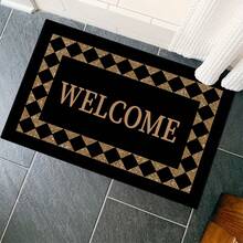 1 Felpudo con patrón de letra negra, disponible en varios tamaños, adecuado para la decoración interior del hogar - 1PC - Ver 7