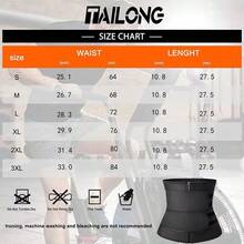 1pc Sauna Effect Waist Trimmer, Sweat Neoprene Rubber Waist Trainer Belt For Workout - Zipper Double Belt - View 6