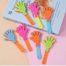 100个迷你拍板，长9.5厘米/3.74英寸，宽5厘米/1.97英寸，适用于节日、生日、圣诞派对、新年礼物、圣诞袜填充物、节庆活动，塑料派对拍板，为您的派对增添欢乐和节日气氛 - 彩色 - 查看 8