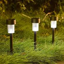 Lampu Jalan LED Tenaga Surya (1 Unit/10 Unit), Lampu Tanah LED Putih Hangat, Cocok untuk Dekorasi Halloween dan Natal serta Menciptakan Suasana; Ideal untuk Taman, Halaman Rumput, Pelataran, dan Jalan Masuk; Terbuat dari Plastik Hitam, Hanya untuk Tujuan Dekoratif, Tidak Berfungsi sebagai Lampu. - Lampu tenaga surya - View 10