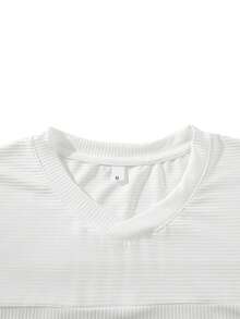 Chinpeno Áo thun nam chất liệu jersey gân nổi, in số, phong cách đường phố cổ điển, áo casual mùa hè. - trắng - Xem 7