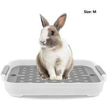 1pc Double-Layer Square PP Material Pet Toilet, Detachable And Washable, Suitable For Rabbits, Guinea Pigs And Other Small Pets, All-Season Use - Multicolor - View 6