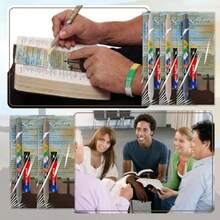25 Sets Easter Christian Gift Bulk Plan Of Saation Pen Bible Verse Bracelet Gospel Romans Road Tract Scripture Gifts Bulk For Women Church Party Sunday School Pastor Teacher Classic - 黑色 - 查看 6