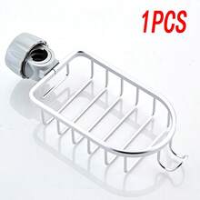 1 Set Bathroom Faucet Organizer Rack, Shower Soap Holder, Bathroom Storage Shelf, Aluminum Shower Caddy, No Drilling Required - A - View 11