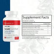 SciatiEase Labs SciatiComfort Spine & Disc Formula Capsules | Doctor Formulated | 5 Research Backed Ingredients | Supports Bone, Cartilage & Inflammatory Response | 60 Capsules | Dietary Supplement - 3件 - 查看 3