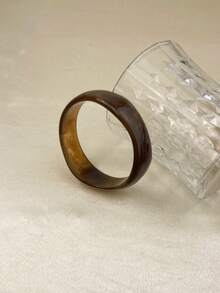 ZA 女士不规则波浪手镯套装 | 树脂镀金三件套，可叠戴，波西米亚风，复活节礼物，沙滩派对饰品 - 幾何手鐲 - 查看 8