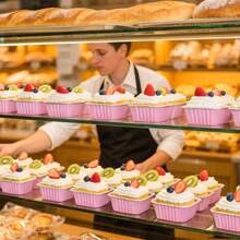 25/50个装粉色耐用方形铝箔烘焙杯，带盖 - 适用于蛋糕、松饼、甜点、圣诞节、万圣节等场合，可用作松饼杯、甜点容器，结构坚固，耐热材质，适合节日烹饪和派对策划 - 粉紅色-1 - 查看 7