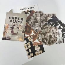 50 piezas Gatos y perros de animales de origami geométrico Origami DIY 3D - Multicolor - Ver 8